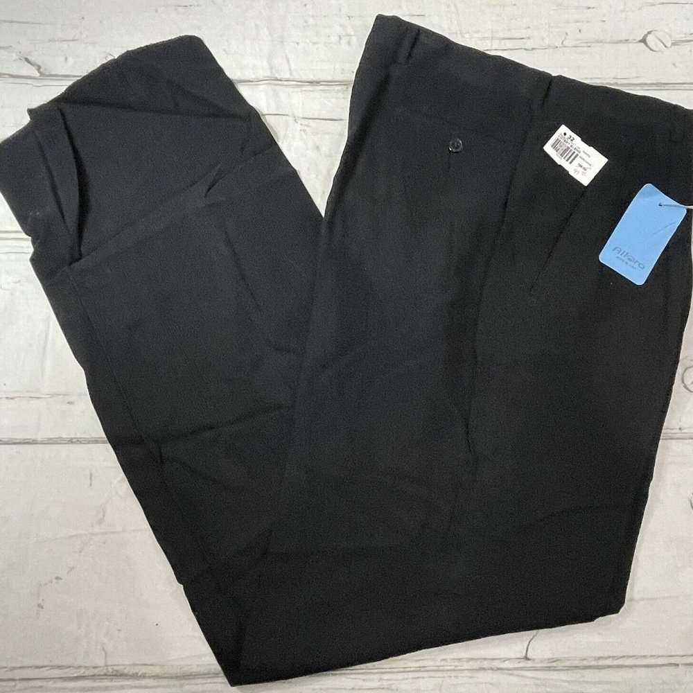 Allora Italy Mens Black Luxury Blend Dress Pants 32 Waist Unhemmed NWT $195